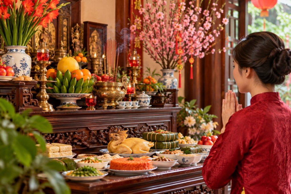 Cúng Rằm tháng Chạp: Thời gian, lễ vật và bài khấn