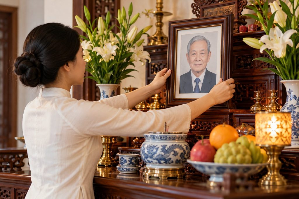 Thay ảnh thờ bị hỏng: Cách làm trang trọng, kín đáo 4 Thay ảnh thờ bị hỏng: Cách làm trang trọng, kín đáo