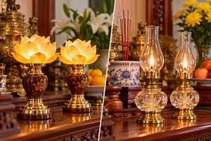Đèn thờ điện hay đèn dầu: Nên chọn loại nào?