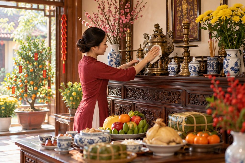 Lịch chuẩn bị bàn thờ ngày Tết dễ áp dụng 4 Lịch chuẩn bị bàn thờ ngày Tết dễ áp dụng