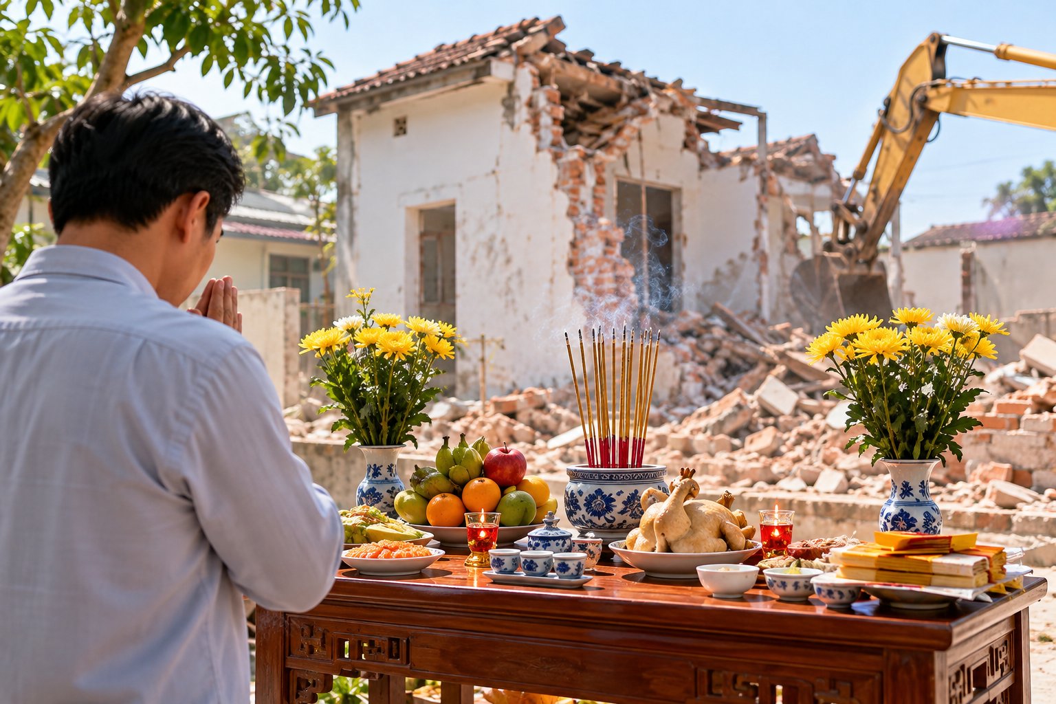 Cúng phá dỡ nhà cũ: Lễ vật, văn khấn và lưu ý