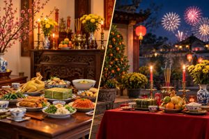 Tất niên và giao thừa có dùng chung mâm không?