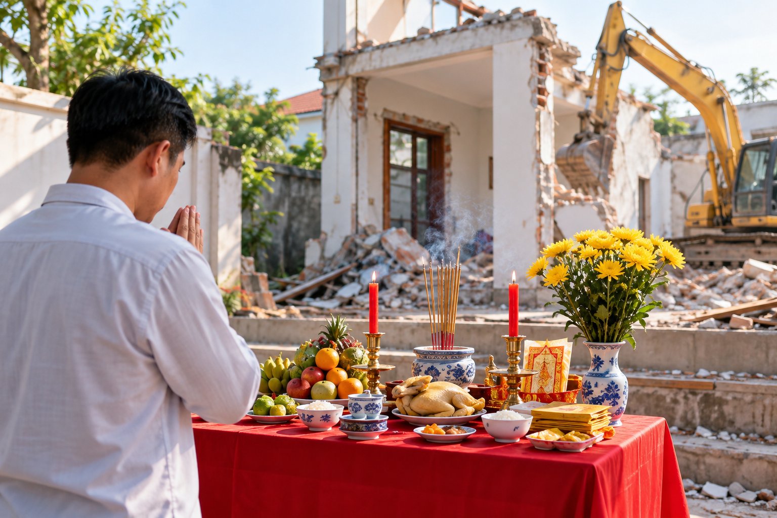 Ảnh minh hoạ: Cúng phá dỡ nhà cũ: Lễ vật, văn khấn và lưu ý