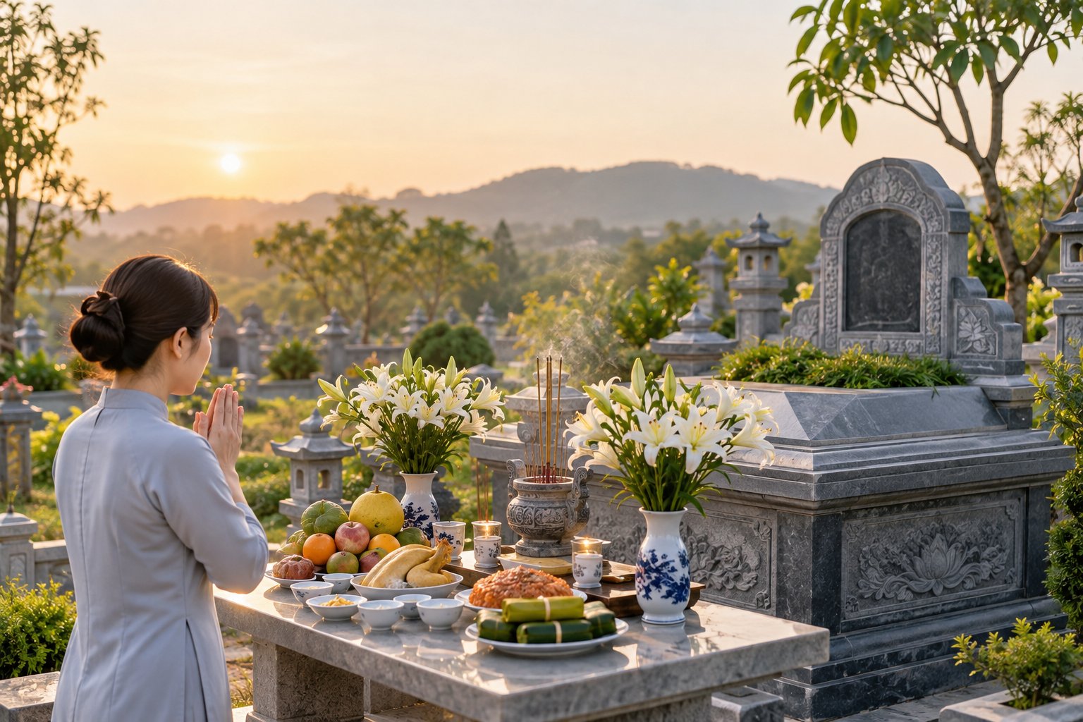 Lễ tạ xây mộ: Thời điểm, lễ vật và bài khấn 1 Ảnh minh hoạ: Lễ tạ xây mộ: Thời điểm, lễ vật và bài khấn