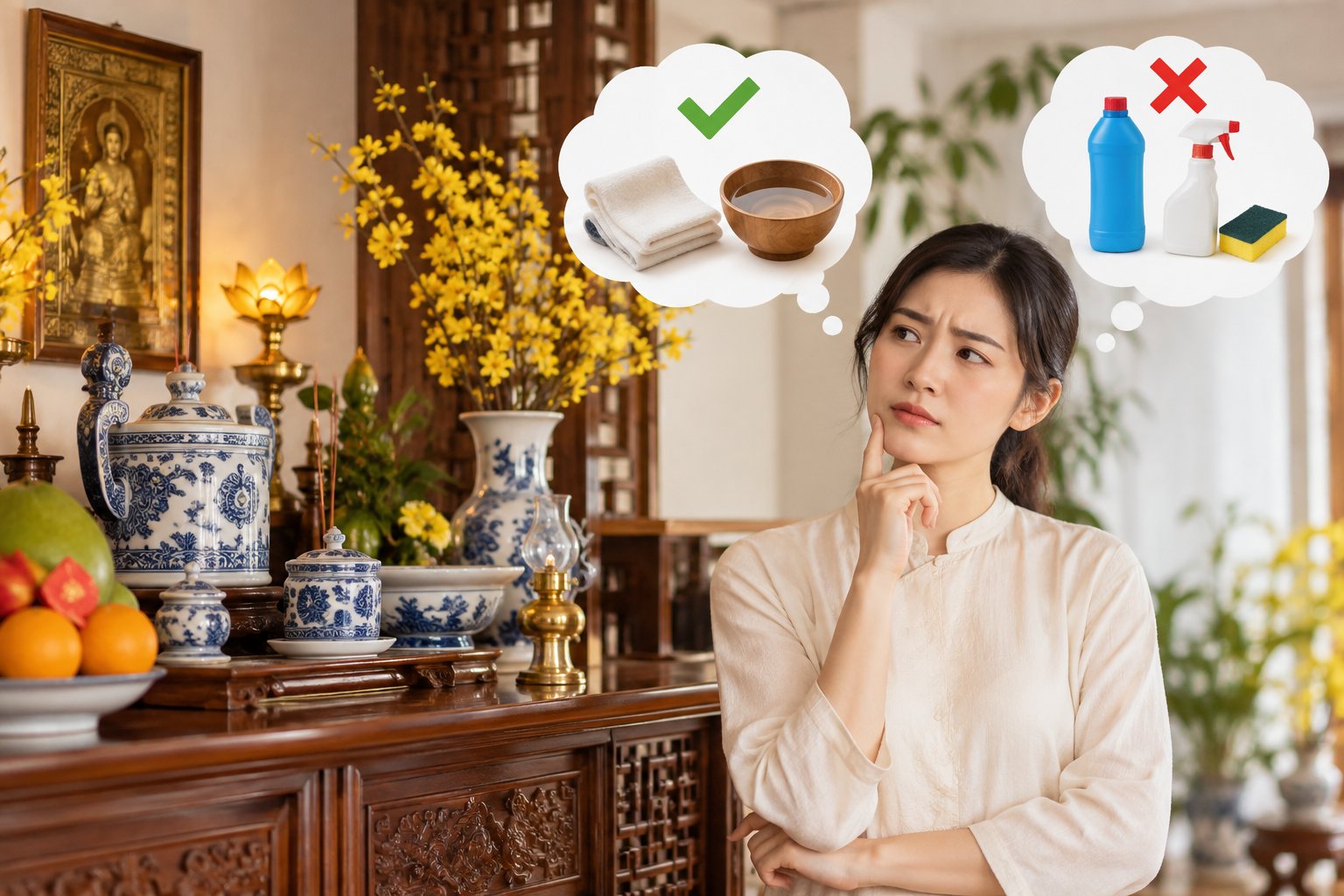 Bao sái bàn thờ cuối năm: Trình tự dễ làm 3 Ảnh minh hoạ: Bao sái bàn thờ cuối năm: Trình tự dễ làm