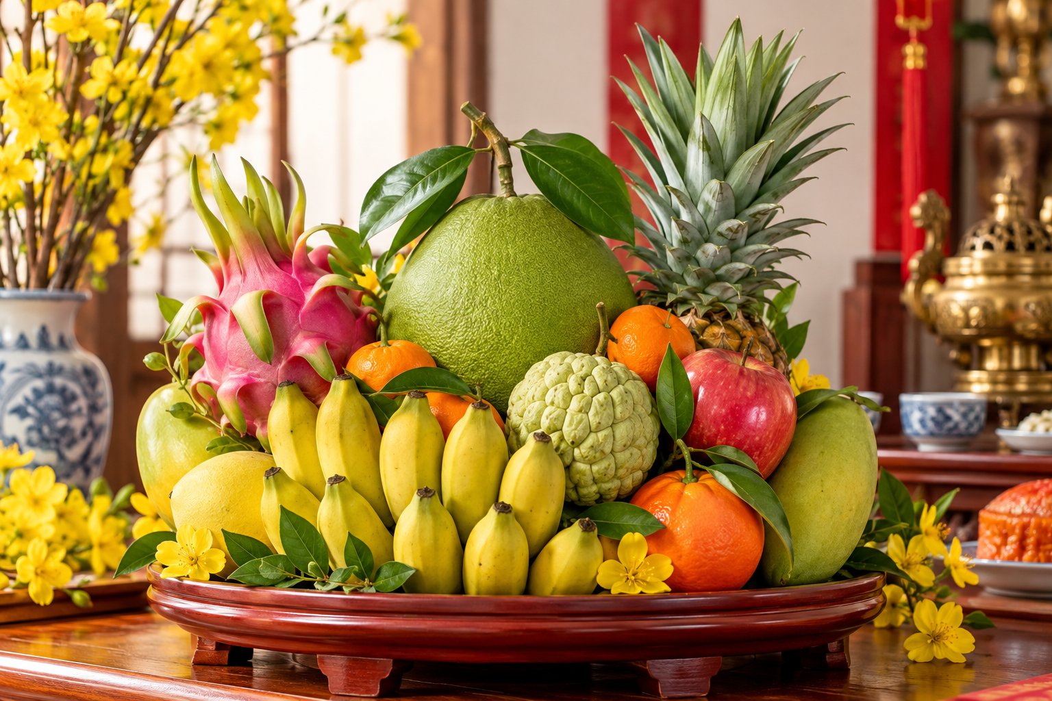 Mâm ngũ quả ngày Tết ba miền: Cách chọn và bày 2 Ảnh minh hoạ: Mâm ngũ quả ngày Tết ba miền: Cách chọn và bày