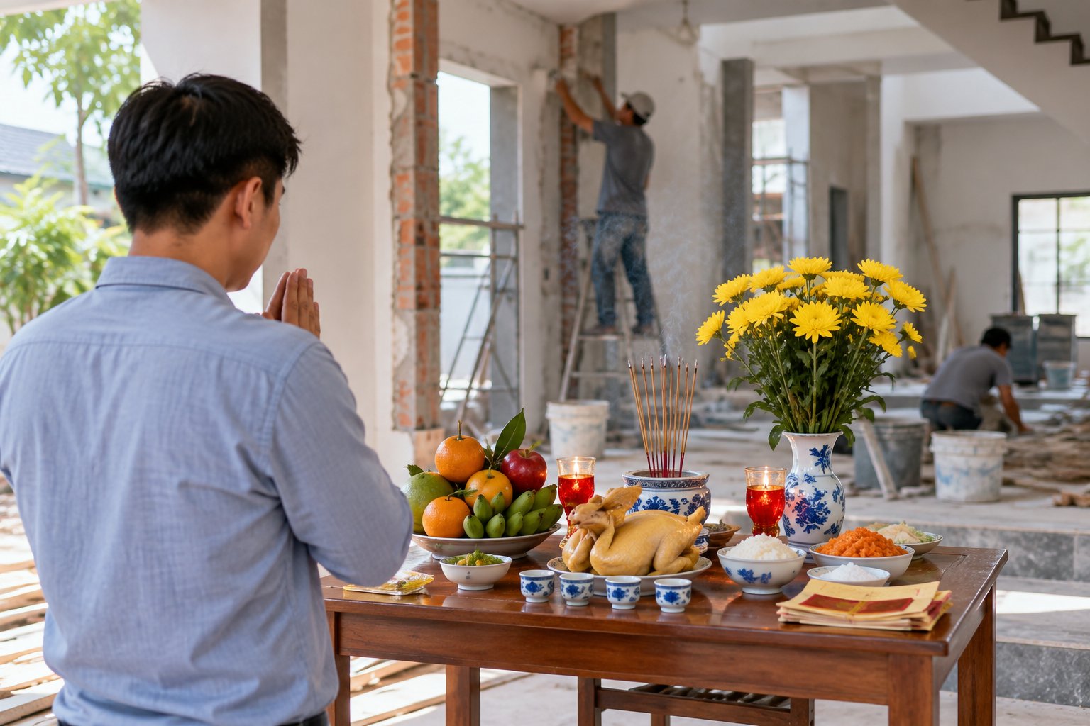 Cúng sửa nhà: Lễ vật, văn khấn và cách thực hiện 1 Ảnh minh hoạ: Cúng sửa nhà: Lễ vật, văn khấn và cách thực hiện