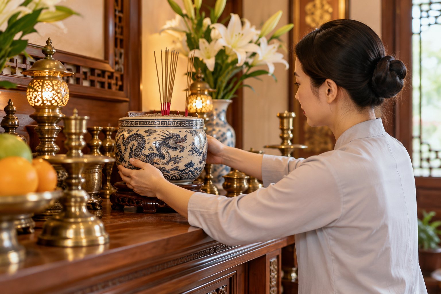 Ảnh minh hoạ: Bát hương bị đổ phải làm sao? Cách xử lý đúng