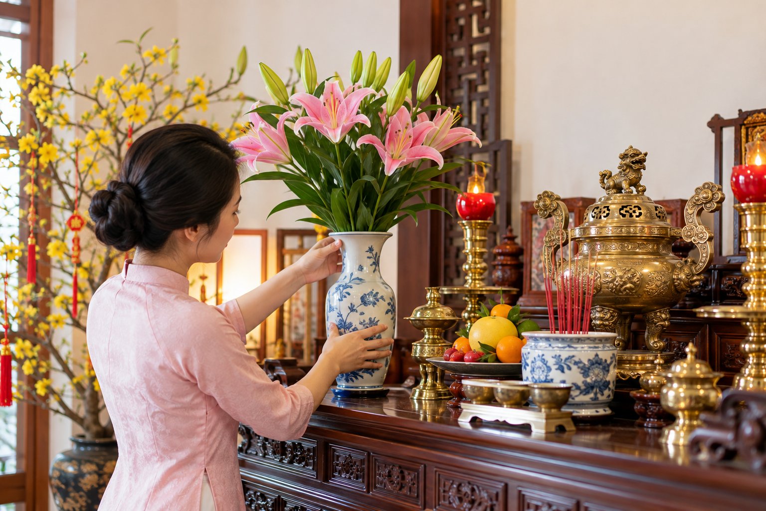 Ảnh minh hoạ: Hoa cúng ngày Tết: Cách chọn và giữ hoa tươi lâu