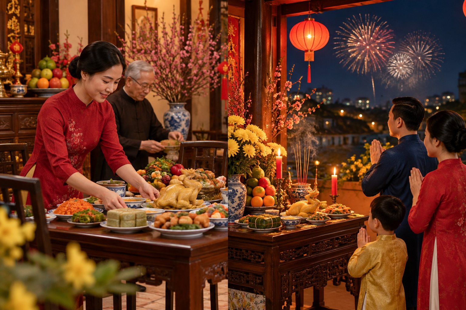 Tất niên và giao thừa có dùng chung mâm không? 2 Ảnh minh hoạ: Tất niên và giao thừa có dùng chung mâm không?