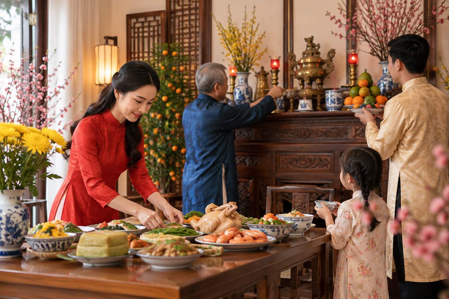 Tất niên và giao thừa có dùng chung mâm không? 3 Ảnh minh hoạ: Tất niên và giao thừa có dùng chung mâm không?