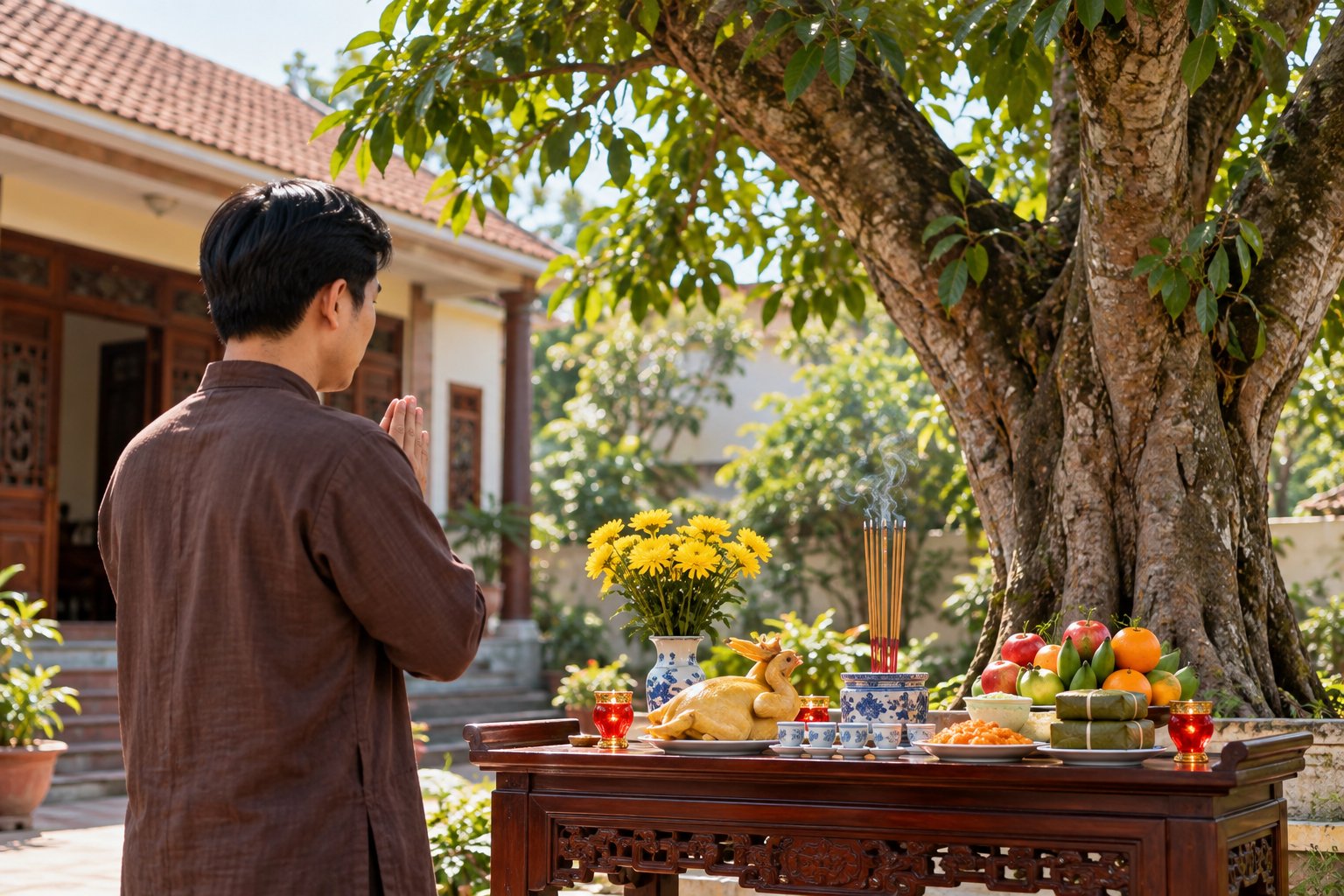 Lễ cúng xin chặt cây trước nhà: Lễ vật, bài khấn 5 Ảnh minh hoạ: Lễ cúng xin chặt cây trước nhà: Lễ vật, bài khấn