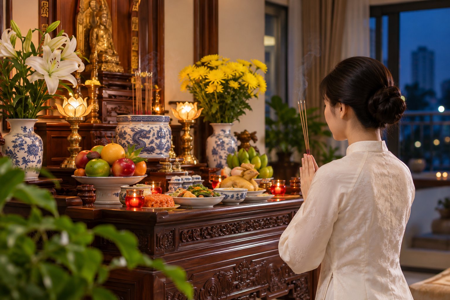 Ảnh minh hoạ: Cúng mùng 1 vào tối hôm trước có được không?