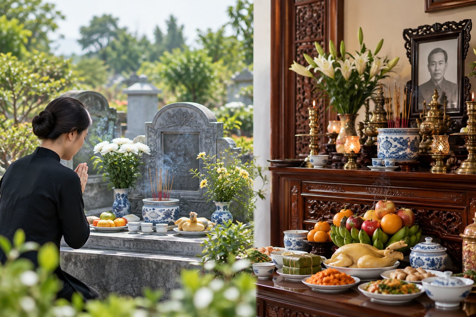 Cúng giỗ ở mộ hay ở nhà? Cách chọn phù hợp 3 Ảnh minh hoạ: Cúng giỗ ở mộ hay ở nhà? Cách chọn phù hợp
