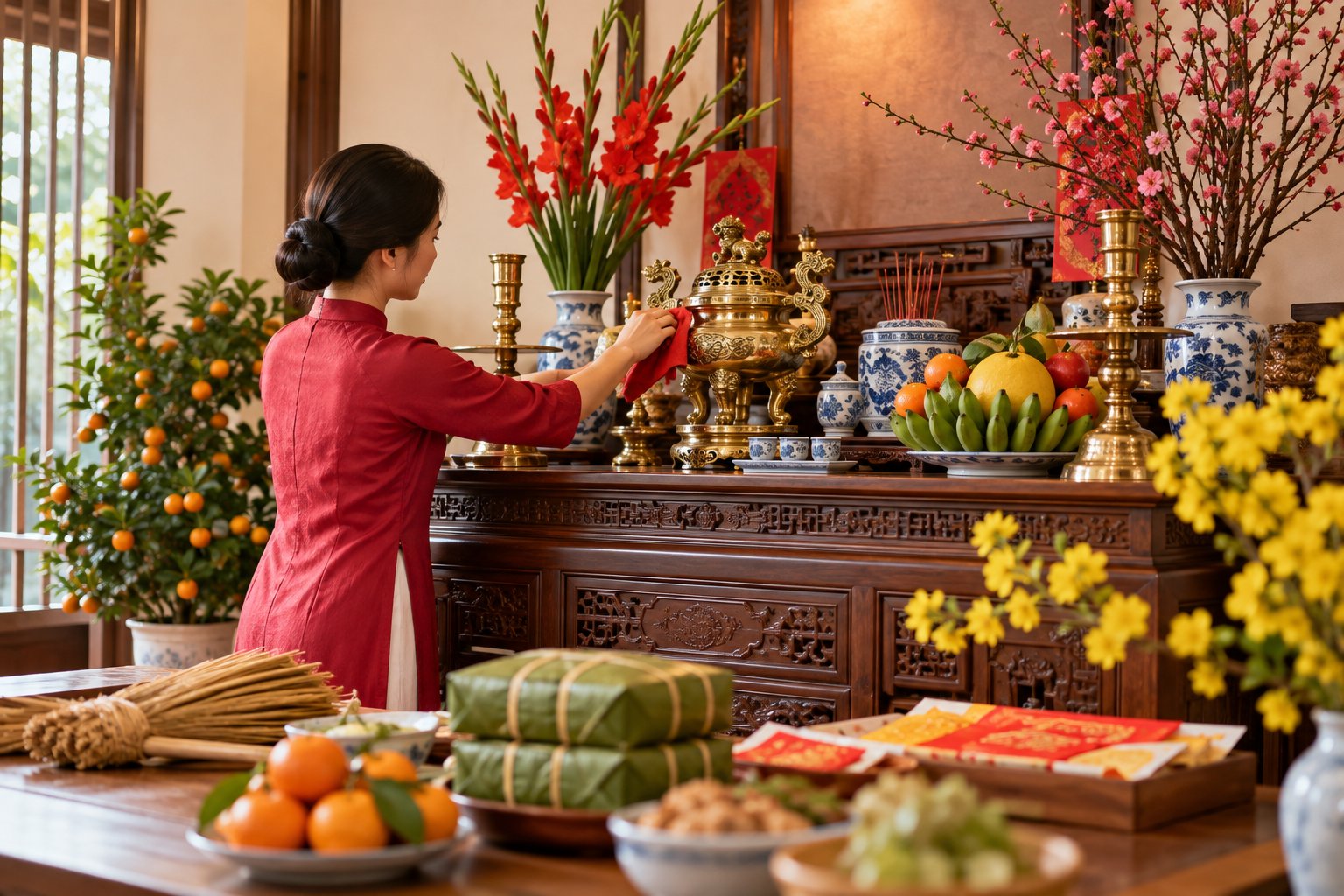 Lịch chuẩn bị bàn thờ ngày Tết dễ áp dụng 1 Ảnh minh hoạ: Lịch chuẩn bị bàn thờ ngày Tết dễ áp dụng