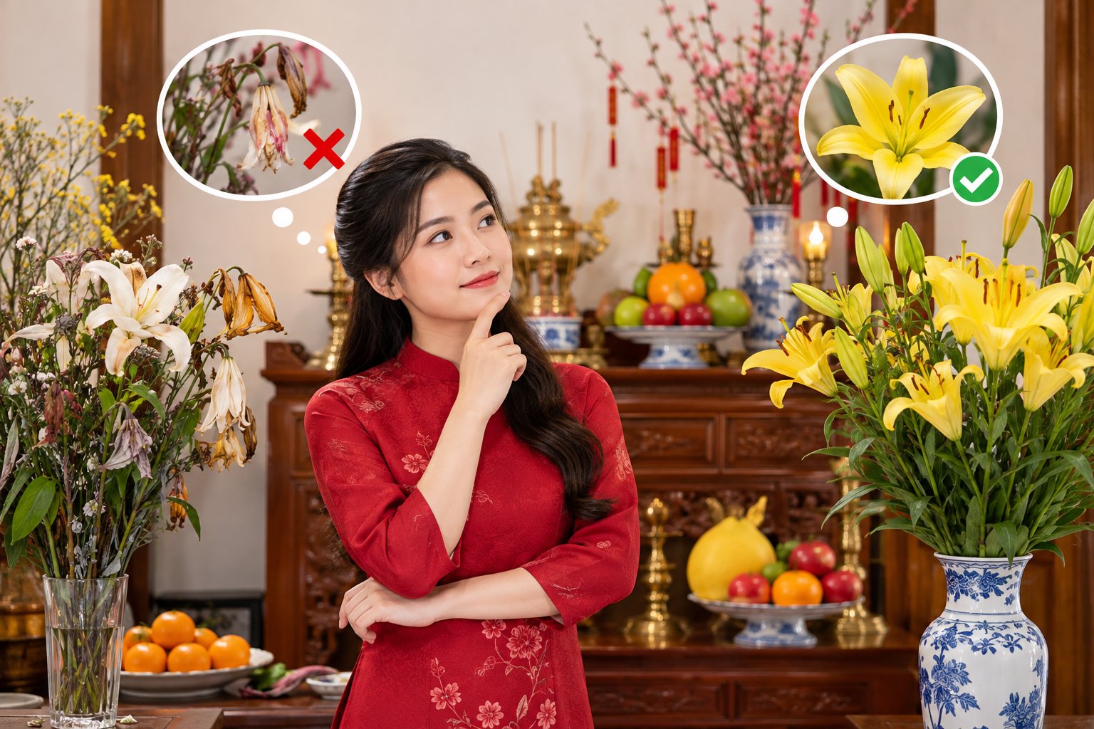 Ảnh minh hoạ: Hoa cúng ngày Tết: Cách chọn và giữ hoa tươi lâu