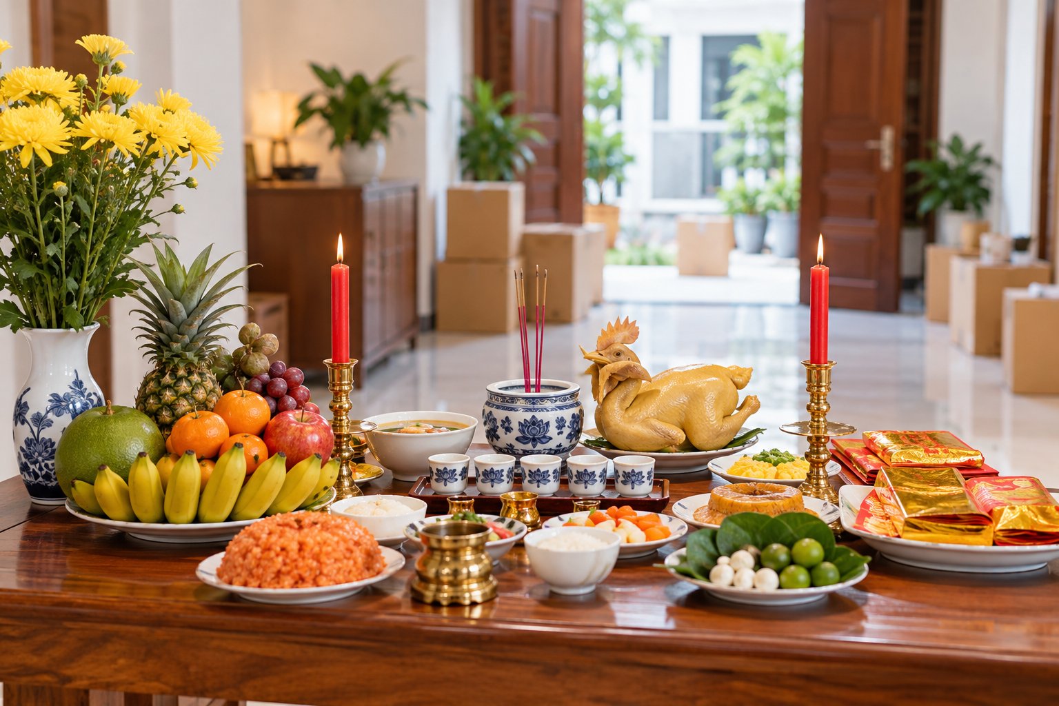 Lễ nhập trạch cần sắm gì? Mâm lễ và trình tự 2 Ảnh minh hoạ: Lễ nhập trạch cần sắm gì? Mâm lễ và trình tự