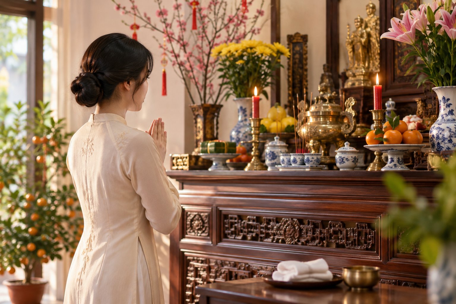 Bao sái bàn thờ cuối năm: Trình tự dễ làm 1 Ảnh minh hoạ: Bao sái bàn thờ cuối năm: Trình tự dễ làm
