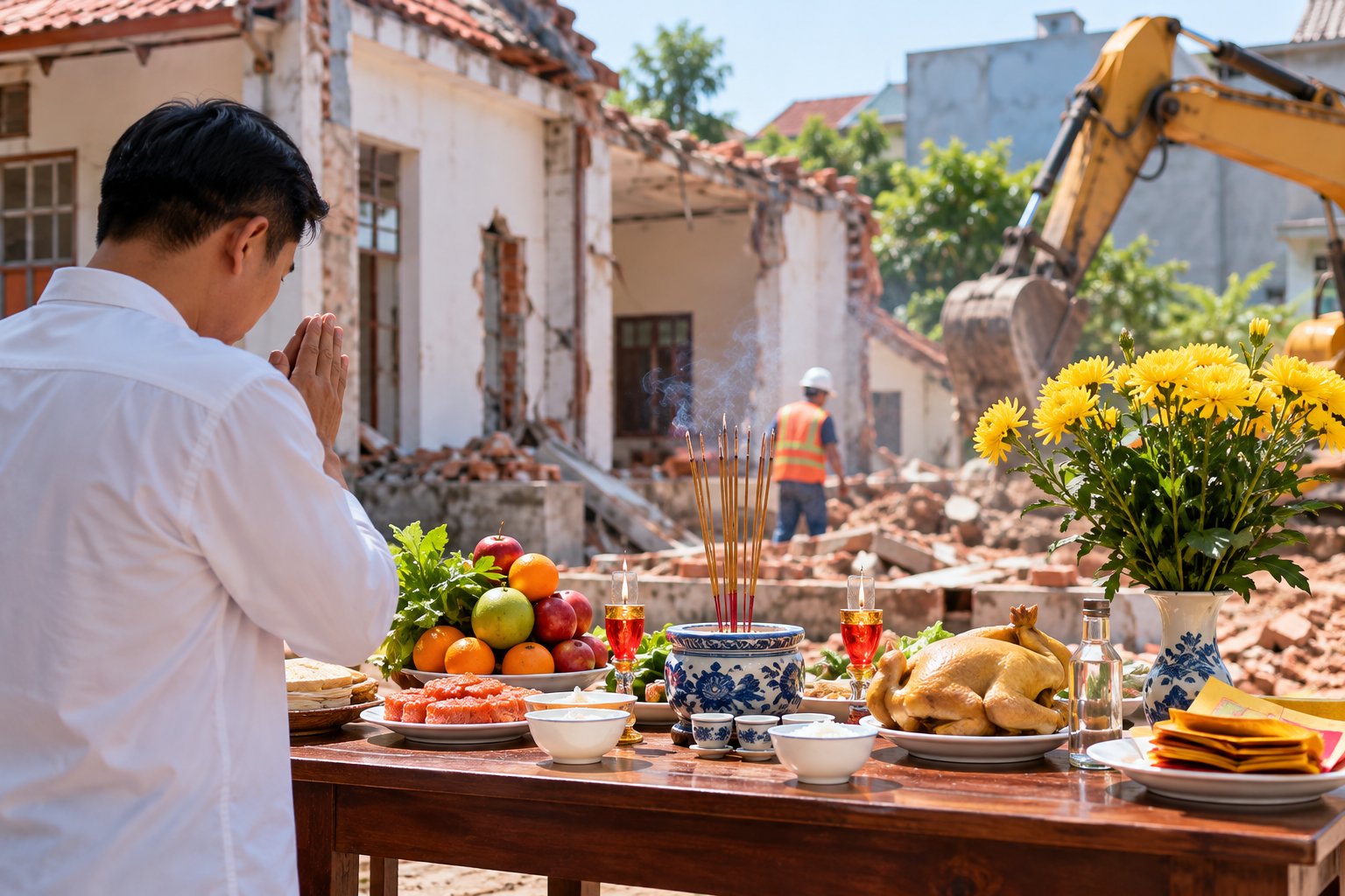 Ảnh minh hoạ: Cúng phá dỡ nhà cũ: Lễ vật, văn khấn và lưu ý