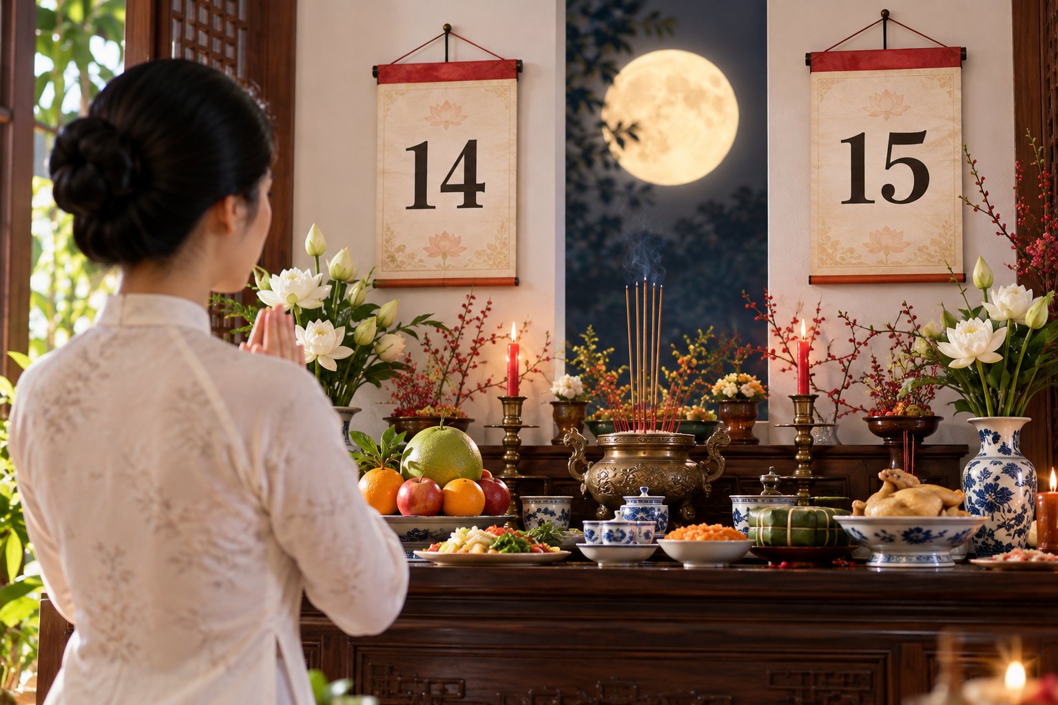 Cúng rằm trước một ngày có được không? Chọn ngày 14 hay 15 1 Ảnh minh hoạ: Cúng rằm trước một ngày có được không? Chọn ngày 14 hay 15