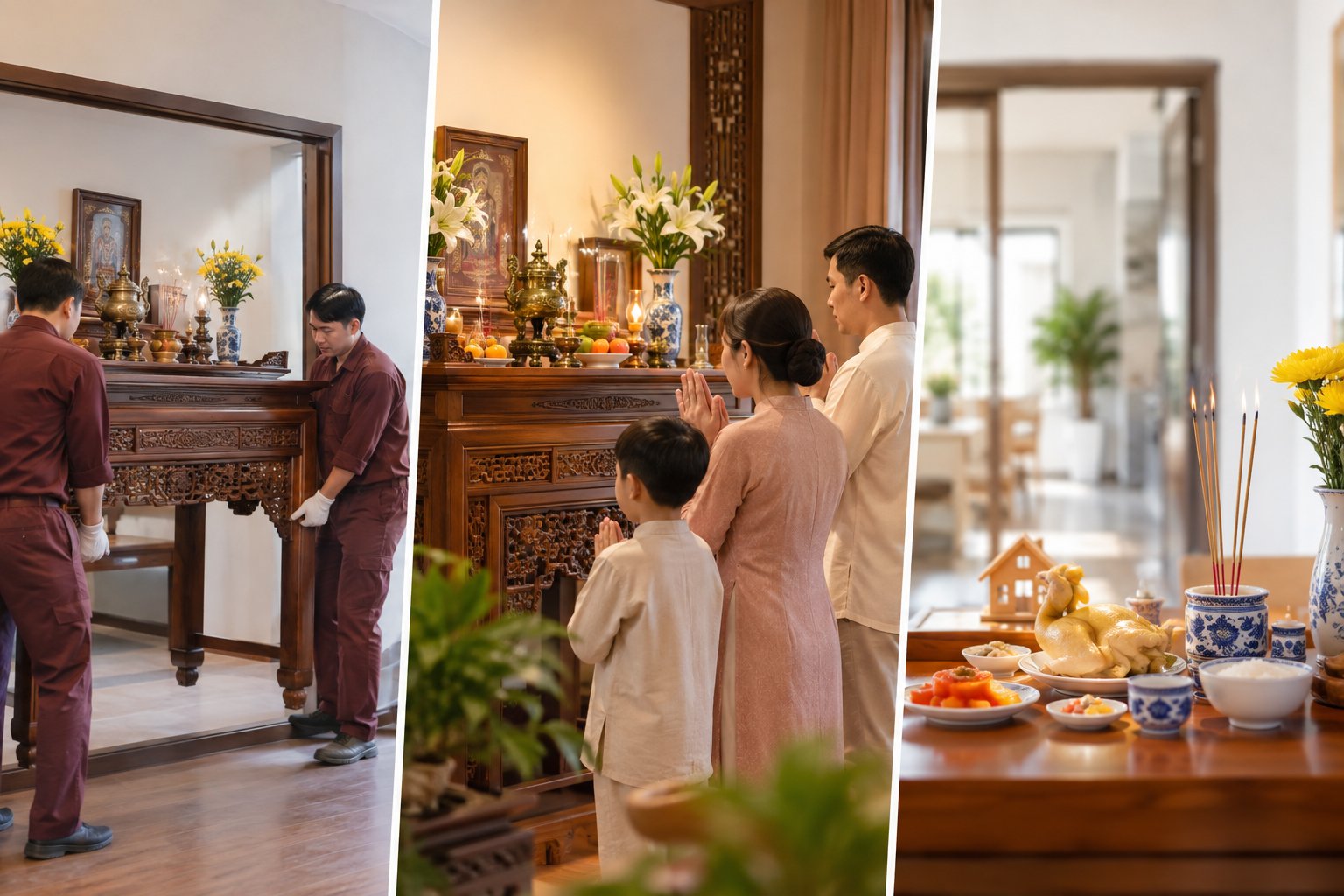 Chuyển bàn thờ trong cùng nhà: Cách làm, văn khấn 3 Ảnh minh hoạ: Chuyển bàn thờ trong cùng nhà: Cách làm, văn khấn
